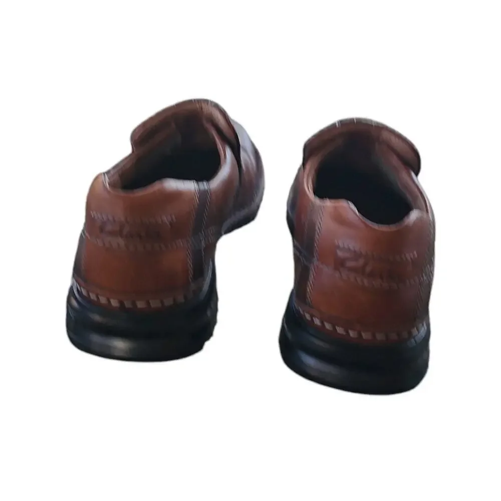 Clarks Men's Escalade Slip-On Loafers Brown Size 8